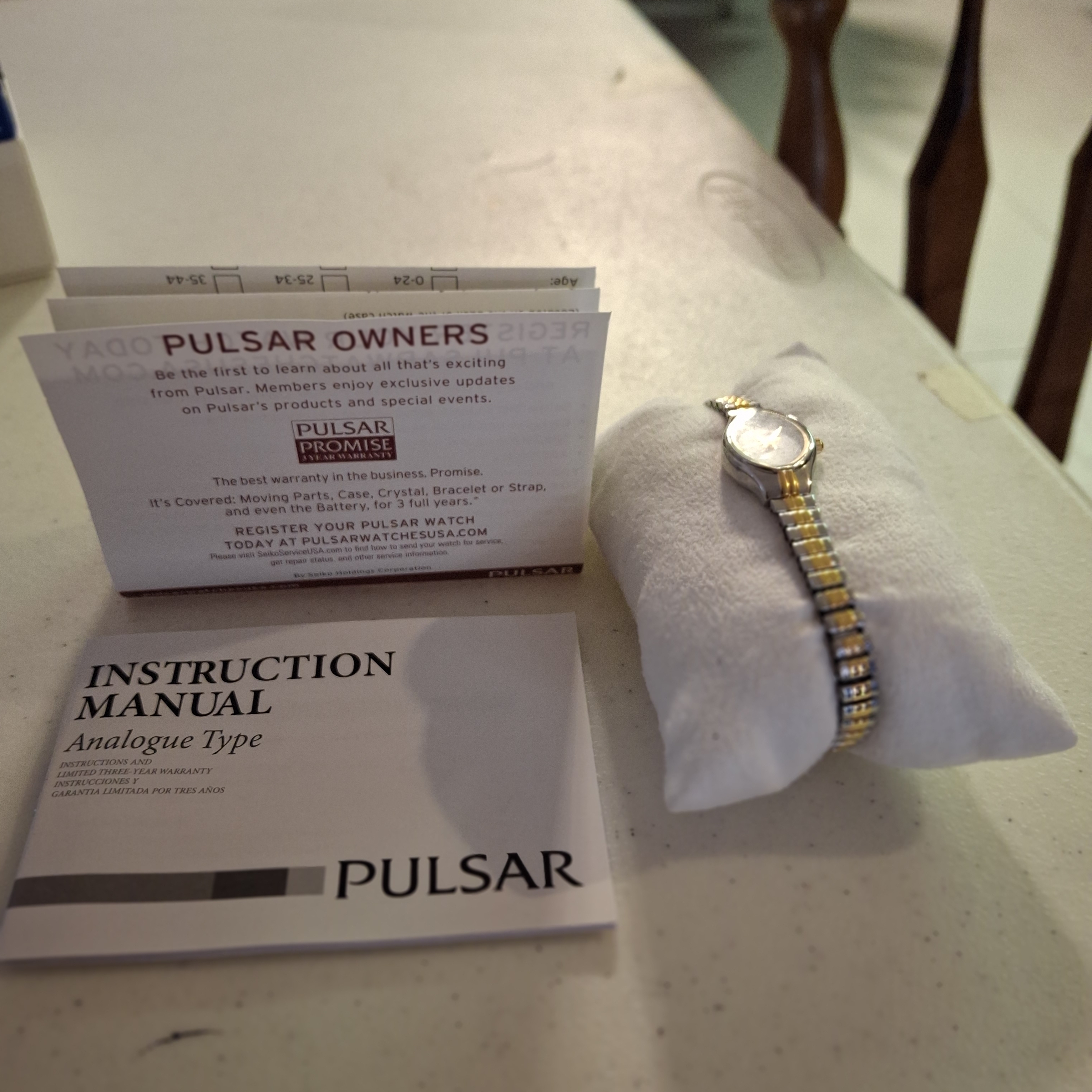 Pulsar Gold And Silver Analog Watch